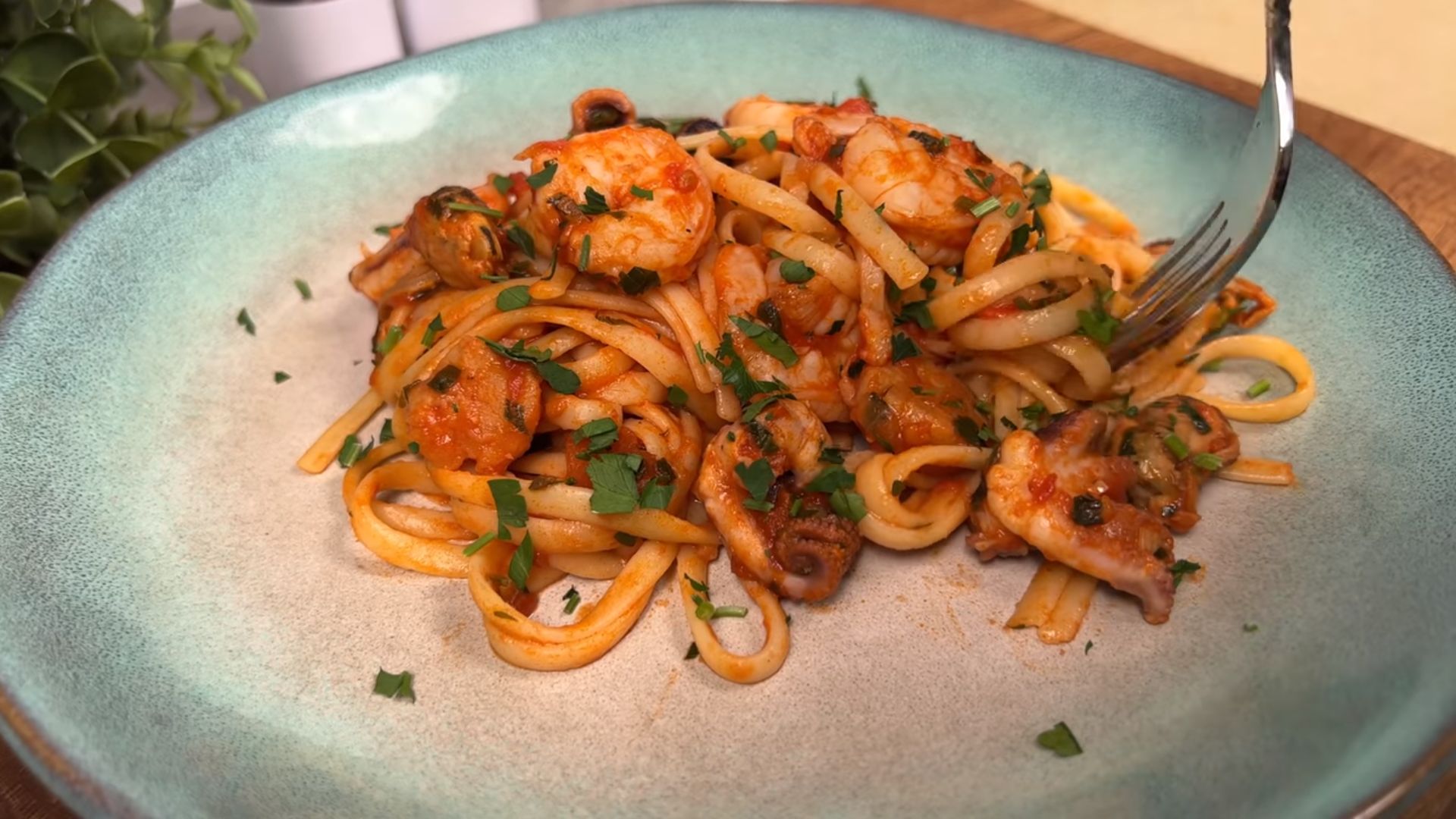 პასტა ზღვის პროდუქტებით